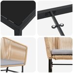 vidaXL Ensemble de salle à manger pour jardin 5 Pièces Marron Poly rotin