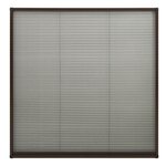 vidaXL Moustiquaire plissée pour fenêtre Aluminium Marron 120x120 cm