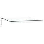 vidaXL Auvent Rétractable Blanc 450 × 350 cm Tissu et Aluminium