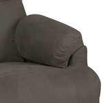 vidaXL Fauteuil de massage gris foncé tissu microfibre