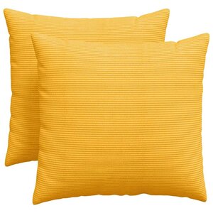 vidaXL Coussins de canapé 2 Pièces Jaune clair 50 x 50 cm
