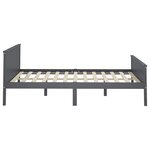 vidaXL Cadre de lit sans matelas gris bois de pin massif 120x200 cm