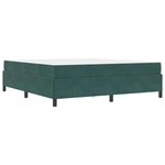 vidaXL Cadre de lit Vert foncé et blanc 180 x 200 cm Velours