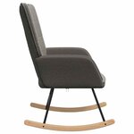 Chaise Relaxante vidaXL Gris Foncé en Tissu Curly Imitant la Laine