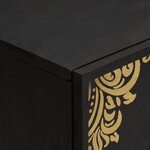 vidaXL Cabinet de chevet Noir 50 x 33 x 62 cm Bois de mangue massif