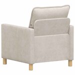 vidaXL Canapé Crème 76 x 81 x 87 5 cm Polyester