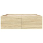 vidaXL Cadre de lit chêne sonoma 135x190 cm bois d'ingénierie