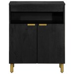 vidaXL Buffet noir 60x33x75 cm bois d'ingénierie