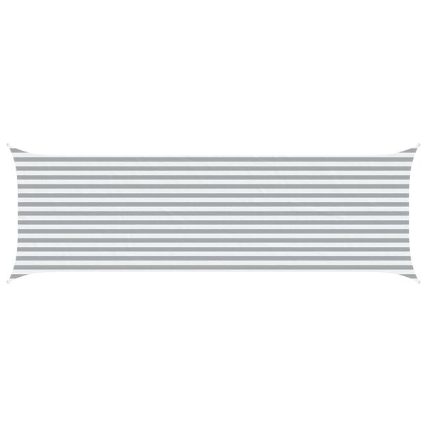 vidaXL Voile d'ombre Gris clair et blanc 6 x 2 m