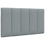 vidaXL Coussin de tête de lit gris clair 80 cm tissu
