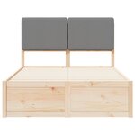 vidaXL Cadre de lit avec tête de lit rembourrée Gris clair