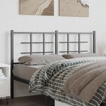 vidaXL Tête de lit métal noir 140 cm