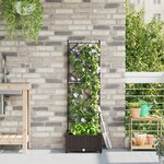 Jardinière avec treillis vidaXL Marron 40x40x125 5 cm