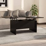 vidaXL Table basse noir 80x50x42 5 cm bois d'ingénierie