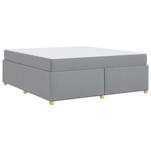 vidaXL Cadre de lit avec matelas Gris clair 180 x 200 cm tissu