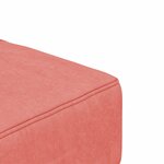 vidaXL Canapé-lit à 2 places avec deux oreillers Rose Velours