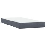 vidaXL Sommier à lattes de lit et matelas et LED gris foncé 90x220 cm velours