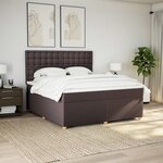 vidaXL Sommier à lattes de lit avec matelas Marron foncé 180x200 cm