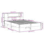 vidaXL Lit bibliothèque sans matelas 140x200 cm bois massif de pin