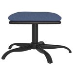 vidaXL Repose-pied Bleu 60x60x36 cm Tissu et similicuir
