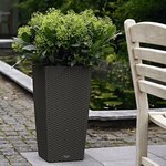 LECHUZA Jardinière CUBICO Cottage 30 ALL-IN-ONE Granite