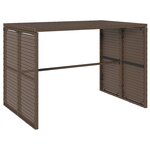 vidaXL Ensemble à manger de jardin 3 Pièces et coussins marron poly rotin