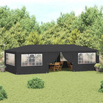 vidaXL Tente de réception et parois latérales 4x9 m Anthracite 90 g/m²