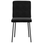 vidaXL Chaises à manger lot de 2 Noir Velours