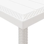 Ensemble de salle à manger de jardin vidaXL 11 pièces blanc en poly rattan