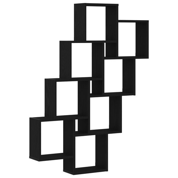 Meuble mural vidaXL en chêne noir 90x15x119 5 cm en bois d'ingénierie