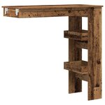 vidaXL Table bar mural vieux bois 102x45x103 5 cm bois d'ingénierie