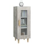vidaXL Buffet Gris béton 34 5x34x90 cm Bois d'ingénierie