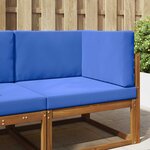 vidaXL Coussin de canapé d'extérieur 3 Pièces Bleu royal Polyester