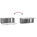 vidaXL Meuble TV mural Sonoma gris 78 5 x 31 x 30 cm Bois d'ingénierie