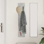 vidaXL Porte-manteau mural Montage mural Gris béton 20 x 1.5 x 100 cm