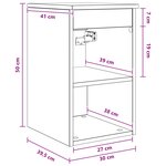vidaXL Meuble de Salle de Bain In-between Bois ancien 30 x 35 x 50 cm