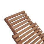 vidaXL Chaise longue pliable Bois de teck solide