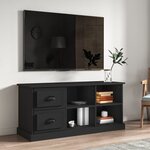 vidaXL Meuble TV noir 102x35 5x47 5 cm bois d'ingénierie