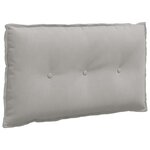 vidaXL Coussin de Dos Gris clair 80 x 50 cm Tissu en microfibre