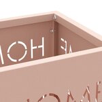 vidaXL Porte-parapluie Rose 15 5 x 15 5 x 49 cm Métal