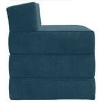 vidaXL Canapé-lit pliable Bleu 200 x 70 x 15 cm Velours