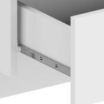 vidaXL Tables de chevet murales 2 Pièces Blanc