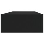 vidaXL Étagères à tiroirs murales 2 Pièces Noir 60x23 5x10 cm MDF