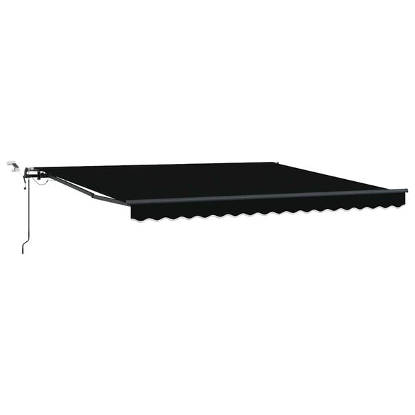 vidaXL Auvent Rétractable with Noir 400 × 300 cm tissu