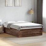 vidaXL Cadre de lit sans matelas chêne marron 150x200 cm