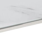 vidaXL Table basse argenté acier inoxydable et verre trempé