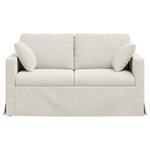 vidaXL Canapé Crème 138 x 78 x 80 cm Velours