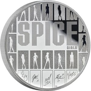 Pièce de monnaie en Argent 10 Pounds g 155.5 (5 oz) Millésime 2026 Legends of Music SPICE GIRLS (PRÉCOMMANDE)