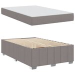 vidaXL Cadre de lit avec matelas Taupe 120 x 200 cm tissu