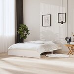 vidaXL Cadre de lit Blanc Bois massif 160x200 cm